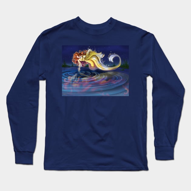 A Dragon's Reflection Long Sleeve T-Shirt by DreamBlight Illustrations